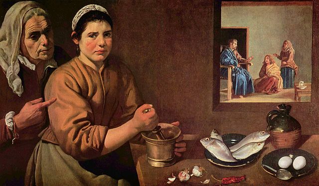Christ in the House of Mary and Martha - 1618 - Diego Velázquez (1599–1660)