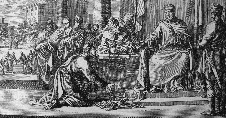 Etching of the Parable of the Talents from the Bowyer Bible
